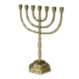 Traditional Ornate 7-Branched Menorah (Variety of Colors) - 8