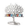 Aluminum Tree of Life Hanukkah Menorah with Colorful Candleholders - 3