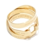 Luxurious 18K Gold-Plated Ana BeKoach Wrap Ring - 7