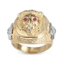 Anbinder Jewelry 14K Gold Lion of Judah Men's Diamond & Ruby Ring  - 2