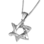 Anbinder Jewelry Stylish Diamond-Accented 14K Gold Star of David Pendant (Choice of Colors) - 2