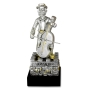 Large Silver Plated Religious Musician on Jerusalem Base - Cello - 1