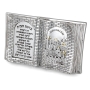 Silver Plated Open Book Freestanding Sculpture - Home Blessing - 1