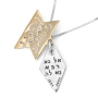 Silver and Gold Priestly Blessing and Heal Me, Lord Star of David Necklace - 5