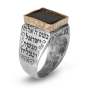 Healing: Silver, Gold & Onyx Five Metals Kabbalah Ring - 5