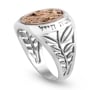 Sterling Silver and 9K Gold Tree of Life "Hillel Ring" with Emerald Stones and Eshet Chayil (Woman of Valor) Engraving - 6