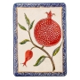 Art in Clay Limited Edition Handmade Ceramic Pomegranate Plaque Wall Hanging with 24K Gold - 1