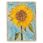 Art in Clay Limited Edition Handmade Sunflower Ceramic Plaque Wall Hanging with 24K Gold - 1