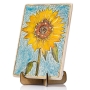 Art in Clay Limited Edition Handmade Sunflower Ceramic Plaque Wall Hanging with 24K Gold - 2