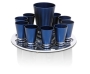 Nadav Art Anodized Aluminum Kiddush and Liquor Cup Set - 10 Straight Cups - 2
