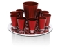 Nadav Art Anodized Aluminum Kiddush and Liquor Cup Set - 10 Straight Cups - 5