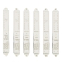 Set of 6 White Medium Plastic Mezuzah Cases – Western Wall - 1
