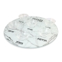 Light Marble Design Glass Passover Seder Plate - Raised Cups - 3
