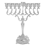 Nickel Classic Branched Hanukkah Menorah - Extra Large - 1