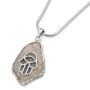 Jerusalem Stone Necklace with Silver Hamsa and Evil Eye - 2