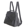 Bilha Bags Rustic Charcoal Leather Rucksack  - 1