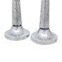 Bier Judaica 925 Sterling Silver Handcrafted Shabbat Candlesticks With Hammered Finish - 2