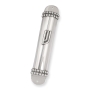 Bier Judaica Handcrafted Sterling Silver Mezuzah Case With Beaded Design - 1