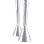 Bier Judaica Sterling Silver Hammered Cone Candlesticks - 3