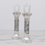 Bier Judaica 925 Sterling Silver Handcrafted Candlesticks With Floral Motif (Variety of Colors) - 13
