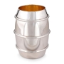 Bier Judaica 925 Sterling Silver Ringed Barrel Kiddush Cup - 1