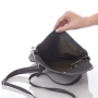 Bilha Bags Lolita Charcoal Leather Clutch Bag - 3