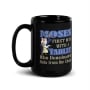 Moses: First Man to Download From the Cloud Black Glossy Mug - 5