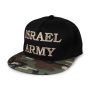 Black "Israel Army" Sports Cap - with Camouflage Bill - 2