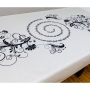 Broderies De France Shalom Aleichem Tablecloth with Floral Design – Black - 3