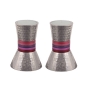 Yair Emanuel Hammered Nickel Candlesticks (Choice of Colors) - 4