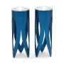 Caesarea Art Lotus Candlesticks – Blue - 1