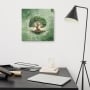 Blooming Tree of Life Print on Canvas - Green - 5
