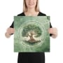 Blooming Tree of Life Print on Canvas - Green - 4