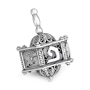 Traditional Yemenite Art Handcrafted Sterling Silver Carousel-Shaped Dreidel With Filigree Design - 1