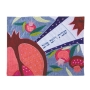  Yair Emanuel Raw Silk Challah Cover - Large Pomegranate Blue - 1