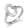 Chic Sterling Silver Hamsa Ring - 1