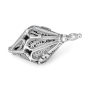 Traditional Yemenite Art Handcrafted Small Sterling Silver Dreidel With Closed Bud Design and Filigree Pattern - 2