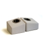 CeMMent Design White Concrete Shabbat Candle Holder - 4.5 cm - 2