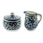 Armenian Ceramic Floral Cream & Sugar Set (Choice of Colors) - 2