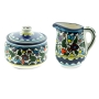 Armenian Ceramic Floral Cream & Sugar Set (Choice of Colors) - 1
