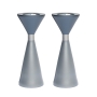 Yair Emanuel Two-Sided Anodized Aluminum Shabbat Candlesticks (Choice of Color) - 2