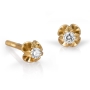 14K Gold 6-Pronged Diamond Stud Earrings (Choice of Color) - 2