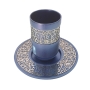Yair Emanuel Shabbat Blessing Kiddush Cup with Saucer  - 3