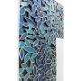 David Fisher Paper Cut Shades of Blue Leafy Pattern Custom Ketubah - 3