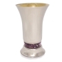 Davidoff Brothers Limited Edition Sterling Silver-Plated Kiddush Cup Set with Amethyst Stone - 2