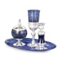 Deluxe Handcrafted Glass and Sterling Silver Havdalah Set - 1