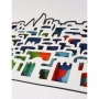 David Fisher Multi Color Paper Cut Jerusalem Wall Hanging  - 4