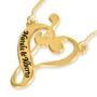 Musical Heart Love Pendant, 24k Gold Plated Silver - 1