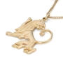 Diamond-Accented Handcrafted 14K Yellow Gold Lion of Judah Pendant Necklace - 3