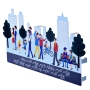 Dorit Judaica Cityscape Wall Hanging - "Good People In The Middle Of The Journey" - 2